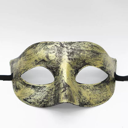 0207ba Halloween Ball Party Mask Retro Jazz Flat Head Mask Antique Half Face Mask Decoration for Men and Women