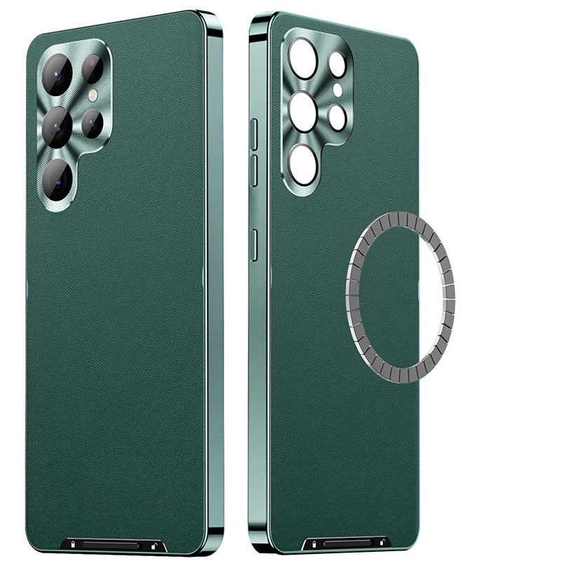 Elegant Metal Defender Leather Case - Samsung