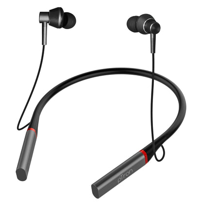 pTron InTunes Classic Wireless Earphones with 15Hrs Playback & Selfie Button - (Grey/Black)