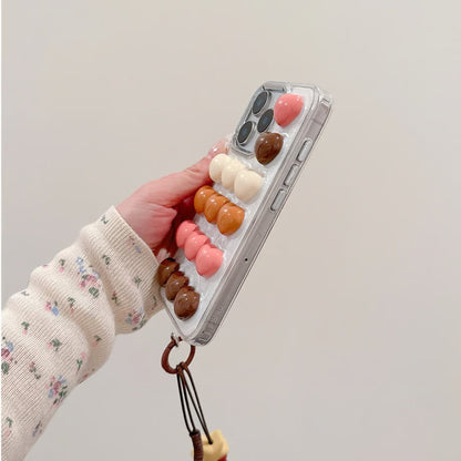 Color Heart Strap Phone Case