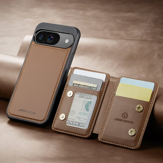 Compact Leather Wallet Case - Google