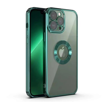Clear Plating Logo Cut Soft Case - iPhone