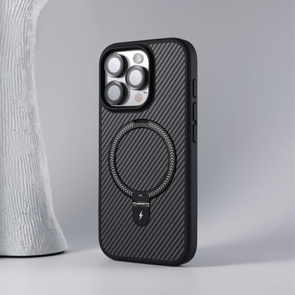 Elegant Carbon Fiber Maagsafe Stand Case - iPhone