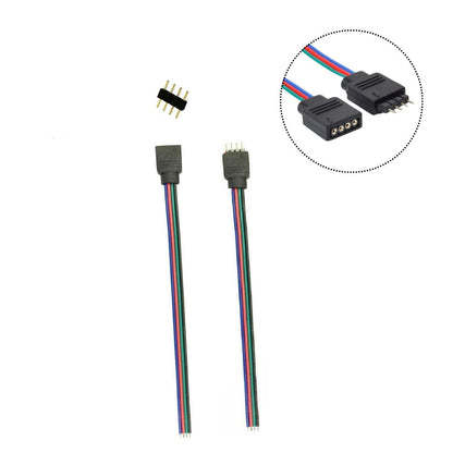 RGB LED Strip Wire Male/Female Connector Cable for 5050 3528 Light