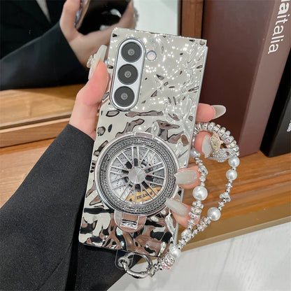Glossy Gyroscope Kickstand Case with Charm - Samsung