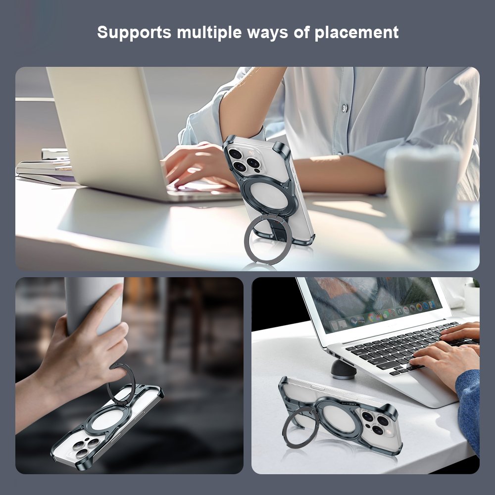 Luxury Rotating Magnetic Stand Case - iPhone