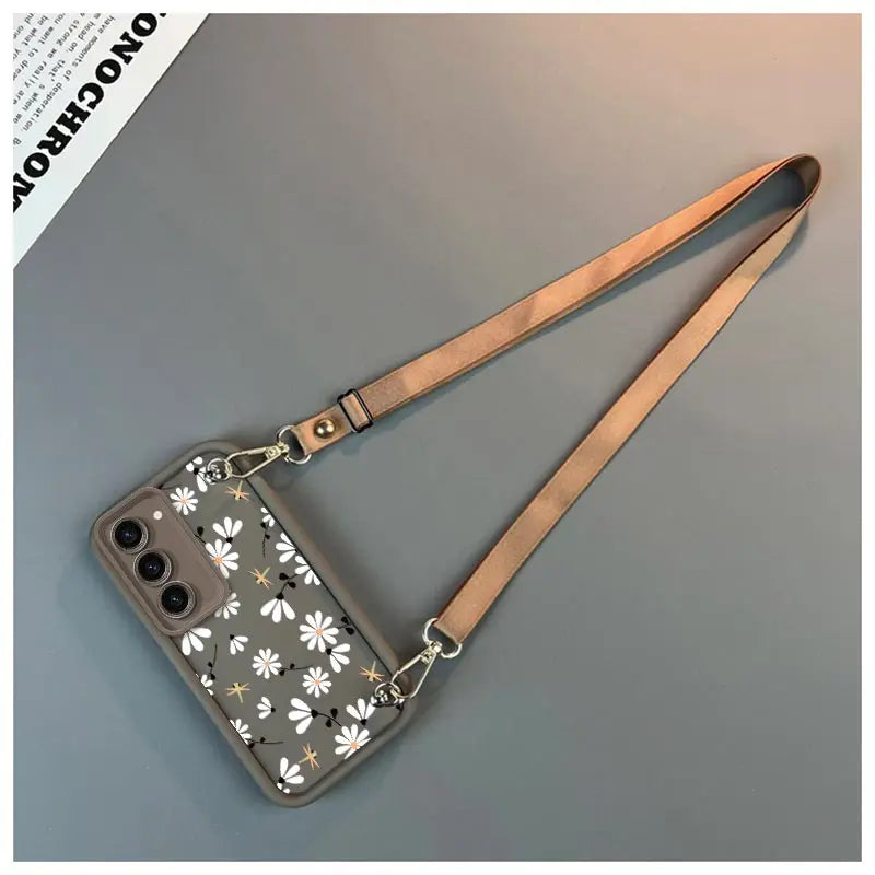 Blossom Crossbody Strap Phone Case - Samsung