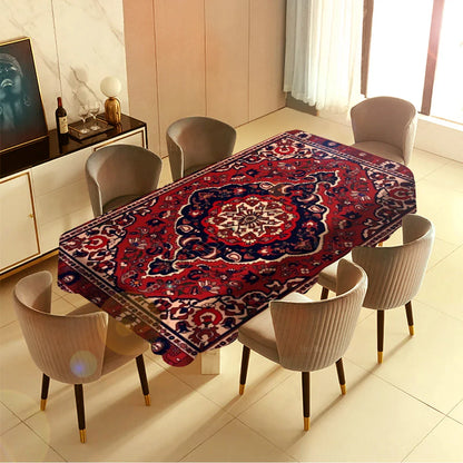 0907BA Persian Style Tribal Nation Floral Indiana Mandala Abstract Modern Turkish Art Tablecloth By Ho Me Lili For Tabletop Decor