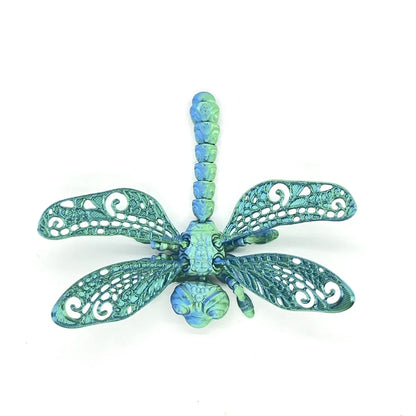 0709BA 3D Printed Dragonfly Figurine Collectible Desk Decor Transformable Design,For Halloween Christmas Xmas Thanksgiving Toy Kids