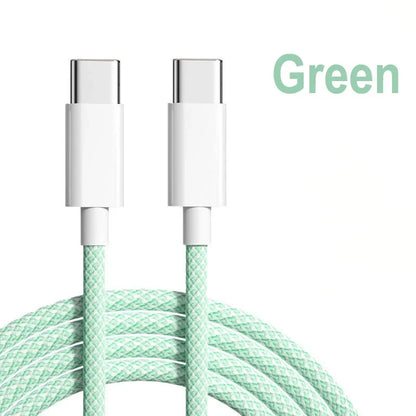 66W Fast Charger 6A USB C to Type C Cable For Apple