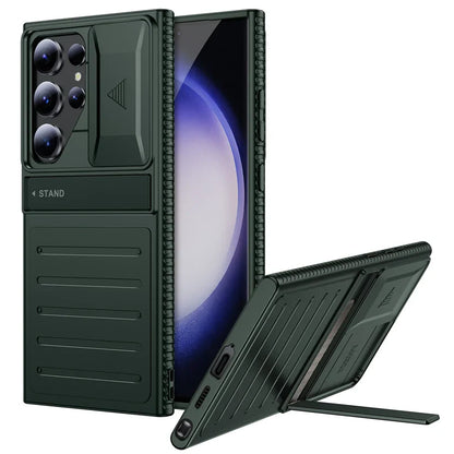 Armor Shield Slide Camera Stand Case - Samsung