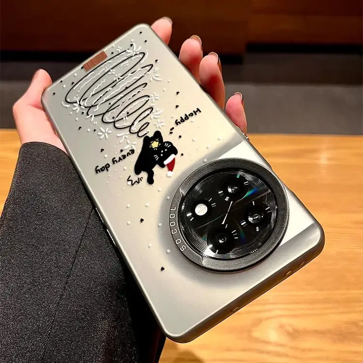 Frosted Christmas Cat Design Case - OnePlus