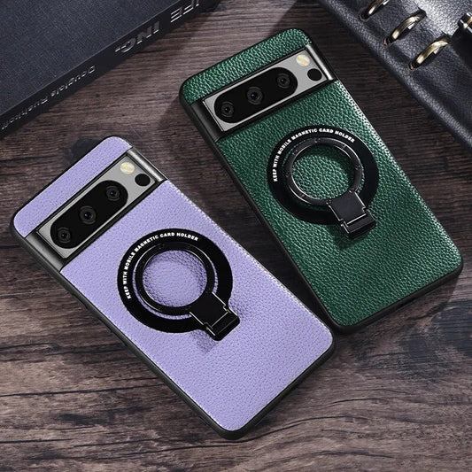 Secure Bracket Magnetic Leather Case - Google Pixel