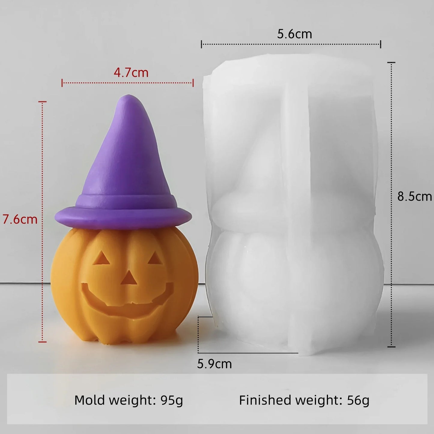 0709BA Halloween Pumpkin Aroma Candle Silicone Mold DIY Plaster Resin Ornaments Molds Halloween Decoration Candles Making