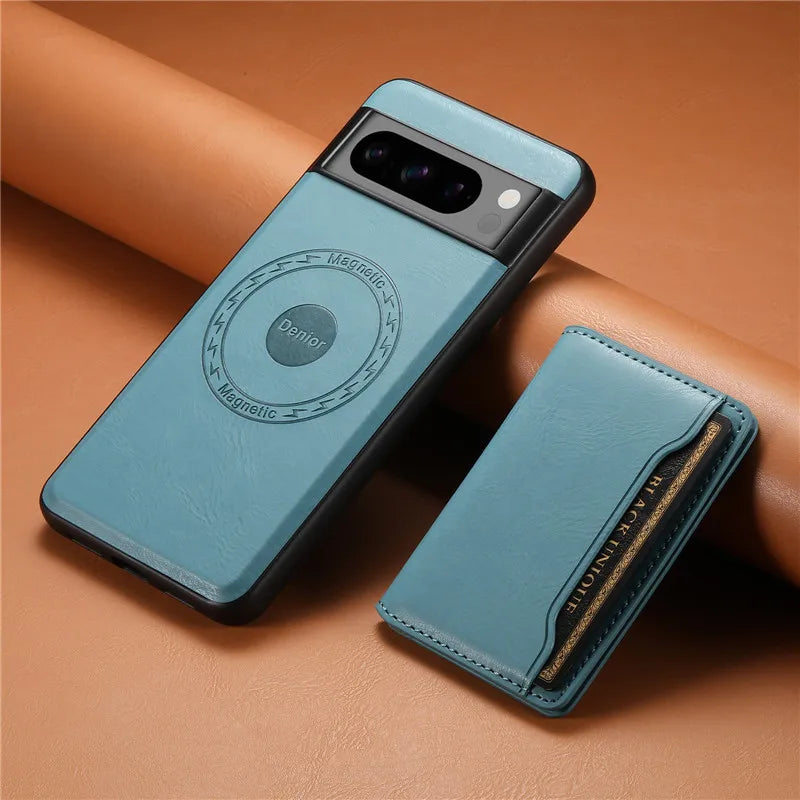 Versatile Magnetic Leather Wallet Case - Google