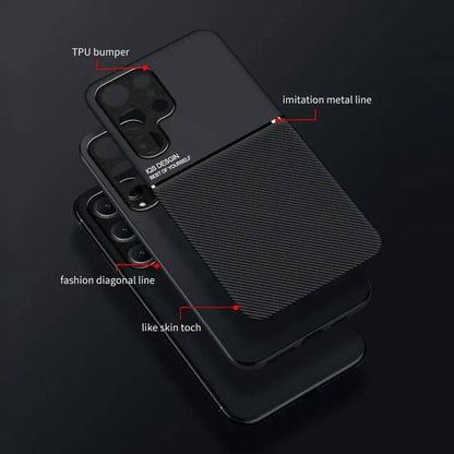 Luxe Slimline Moire Texture Grip Case - Samsung