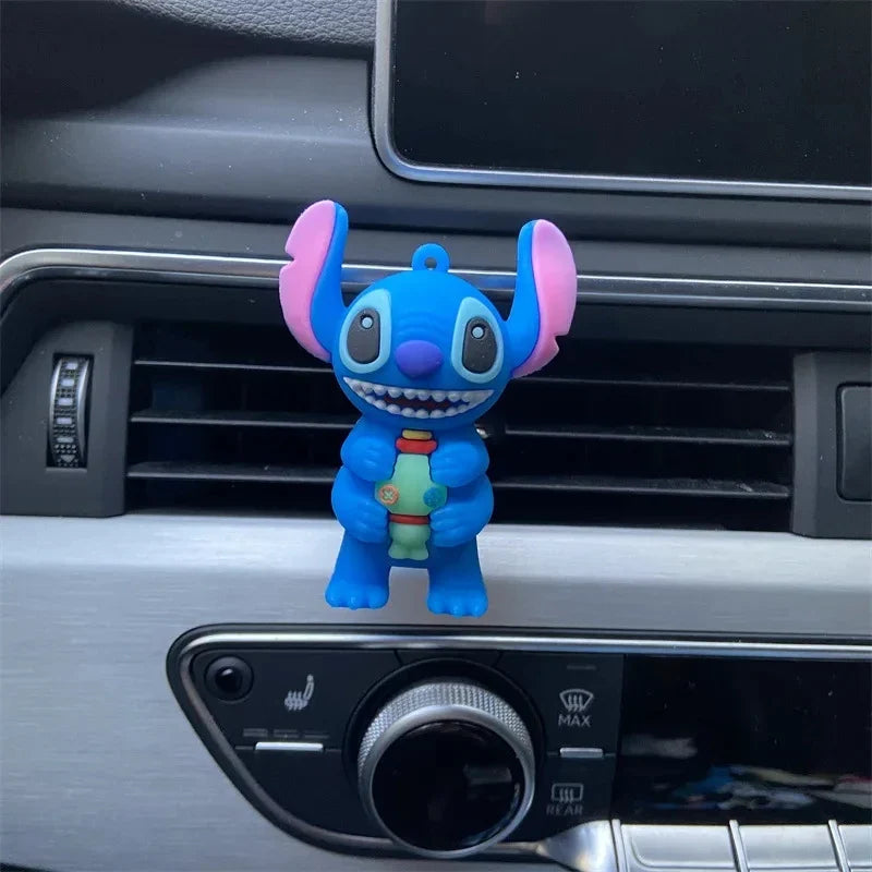 2407TA Disney Stitch Spiderman Anime figure Car Perfume holder Car Decorate Cartoon Car Perfume Clip Fragrance DiffuserI kid toy gifts