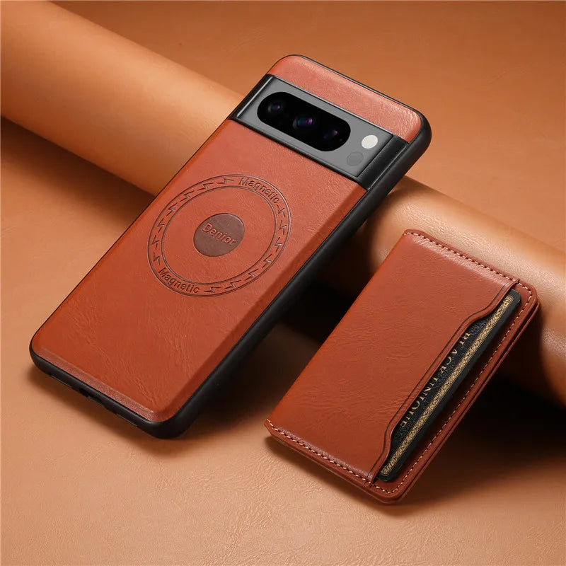 Versatile Magnetic Leather Wallet Case - Google