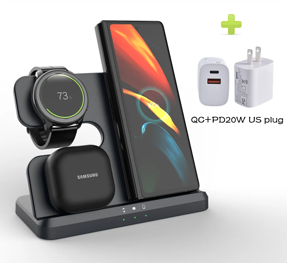 Wireless Charging Station for Samsung 3 in 1 Charger
