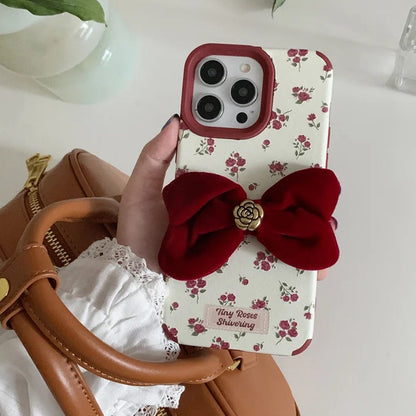 Bowknot French Flower Phone Case - iPhone