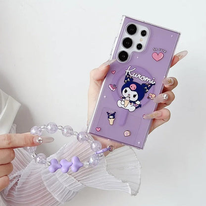 Cute Kuromi Sanrio Holder Phone Case - Samsung
