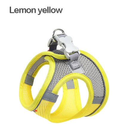 2307GP Kimpets Dog Harness Clothes Vest Chest Cat Collars Rope Small Dogs Reflective Breathable Adjustable Outdoor Walking Pet Supplies