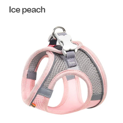 2307GP Kimpets Dog Harness Clothes Vest Chest Cat Collars Rope Small Dogs Reflective Breathable Adjustable Outdoor Walking Pet Supplies