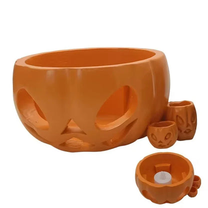 0709BA Drink Cup Holder Decoration Pumpkin Drink Cup Holder For Halloween Partys Resin Material Decorative Ornaments For Desk