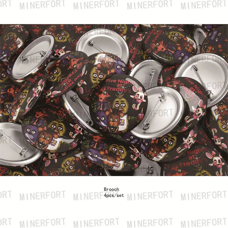 0709BA FNAF Five Nights At Freddy´s Party Theme Halloween Decor Disposable Birthday Party Tableware Digital Balloon Background Supplie