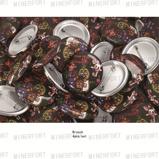 0709BA FNAF Five Nights At Freddy´s Party Theme Halloween Decor Disposable Birthday Party Tableware Digital Balloon Background Supplie