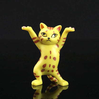 0907BA Kawaii Cats Pen Holder Funny Cat Doll Tabletop Figurines Plastic Crafts Earphone Holder For Office Home Decoration Accessories