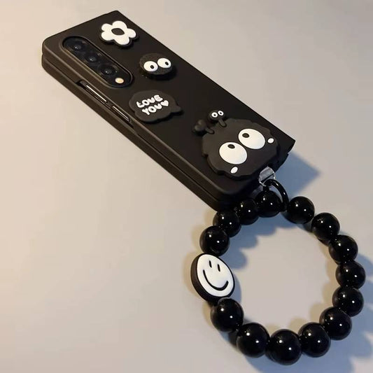 Flower Coal Ball Beads Bracelet Chain Case - Samsung