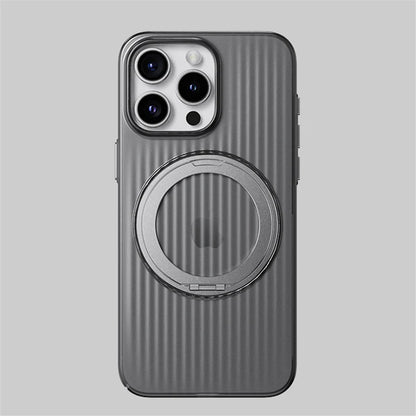 Ridged Stripes Magnetic Ring Stand Case - iPhone