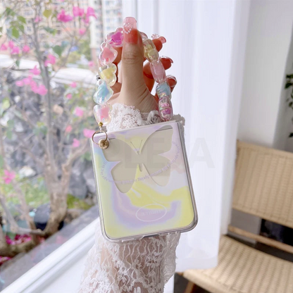 Shimmer Glow Butterfly Flip Case - Samsung