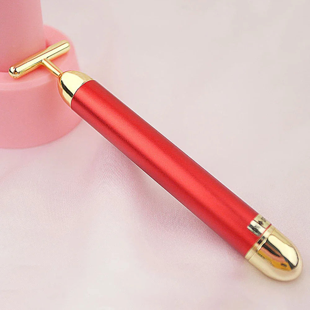 24k Gold Vibration Facial Roller Massager