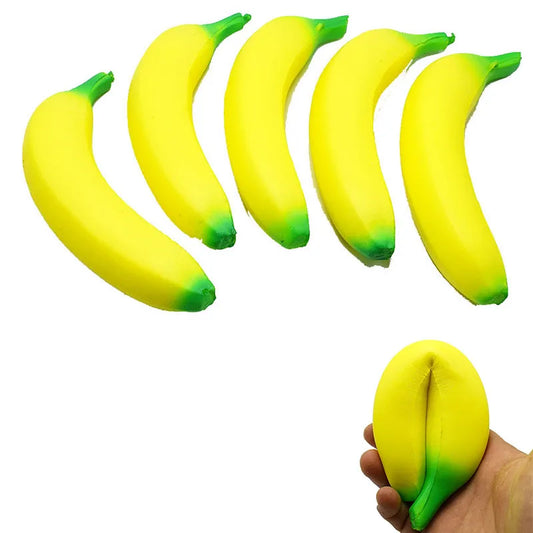 2407TA Anti-stress Squishy Banana Toys Slow Rising Jumbo Squishy Fruit Squeeze Toy Funny Stress Reliever Reduce Pressure Prop