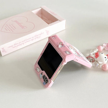 Cute Candy Hello Kitty Kuromi with Lanyard Phone Case