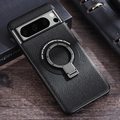 Secure Bracket Magnetic Leather Case - Google Pixel