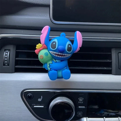2407TA Disney Stitch Spiderman Anime figure Car Perfume holder Car Decorate Cartoon Car Perfume Clip Fragrance DiffuserI kid toy gifts