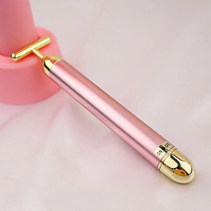 24k Gold Vibration Facial Roller Massager