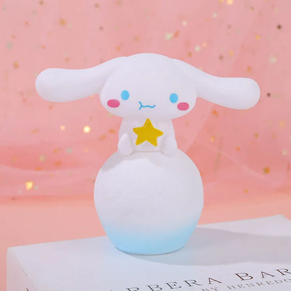 2407TA Kawaii Kuromi Cinnamoroll Night Light Glowing Children Toy Bedside Lamp Anime Cartoon Melody Cute Children Kid Present Gifts
