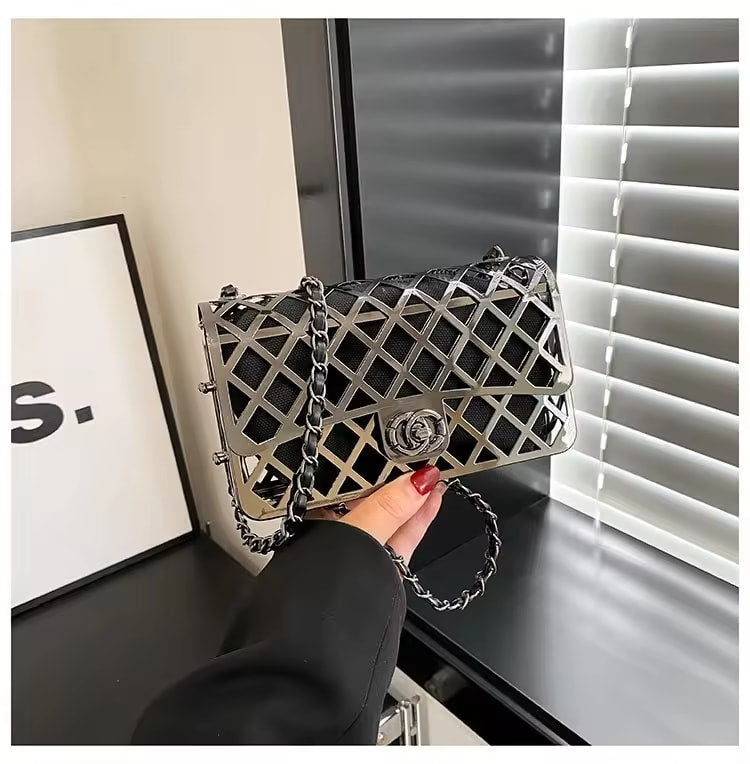 Hollow Metal Shoulder Bag