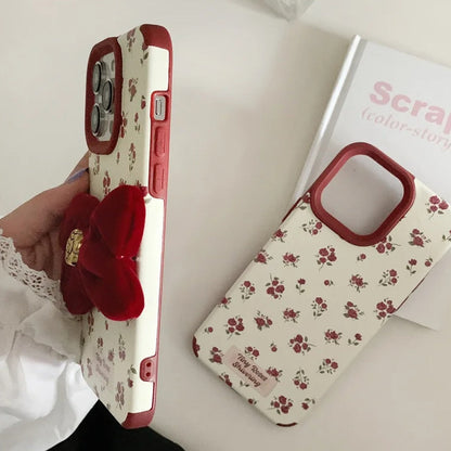 Bowknot French Flower Phone Case - iPhone