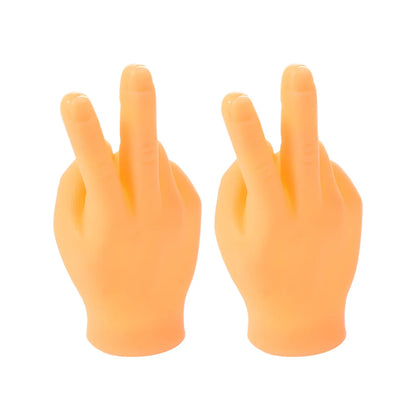 2407TA 2pcs Funny Mini Hands Puppets Creative Tiny Finger Fidget Toys Small Hand Adult Kid Novelty Toys Halloween Gift