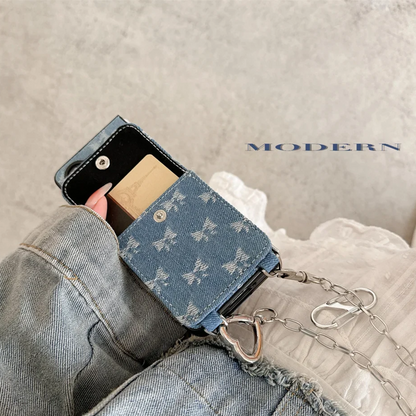 Denim Wallet Wristlet Case - Samsung Galaxy Z Flip