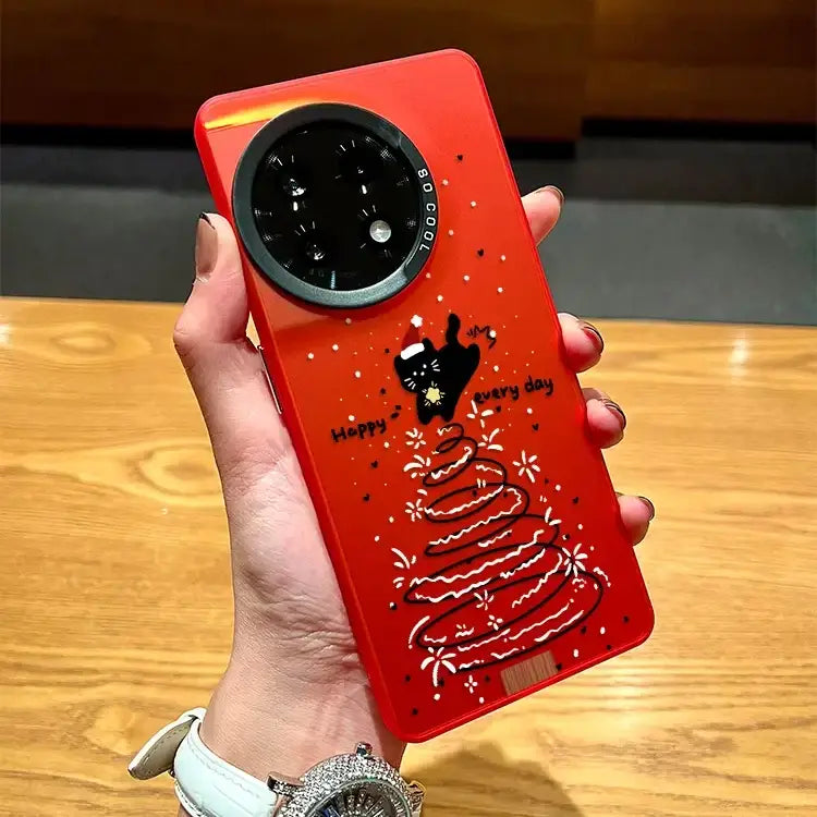 Frosted Christmas Cat Design Case - OnePlus