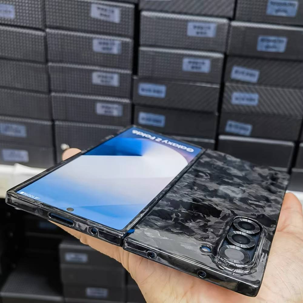 Galaxy Z Fold Series Bright Carbon Aramid Fiber Case