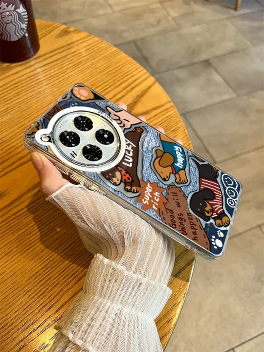 Adorable Denim Case with Paw-Inspired Design - OnePlus
