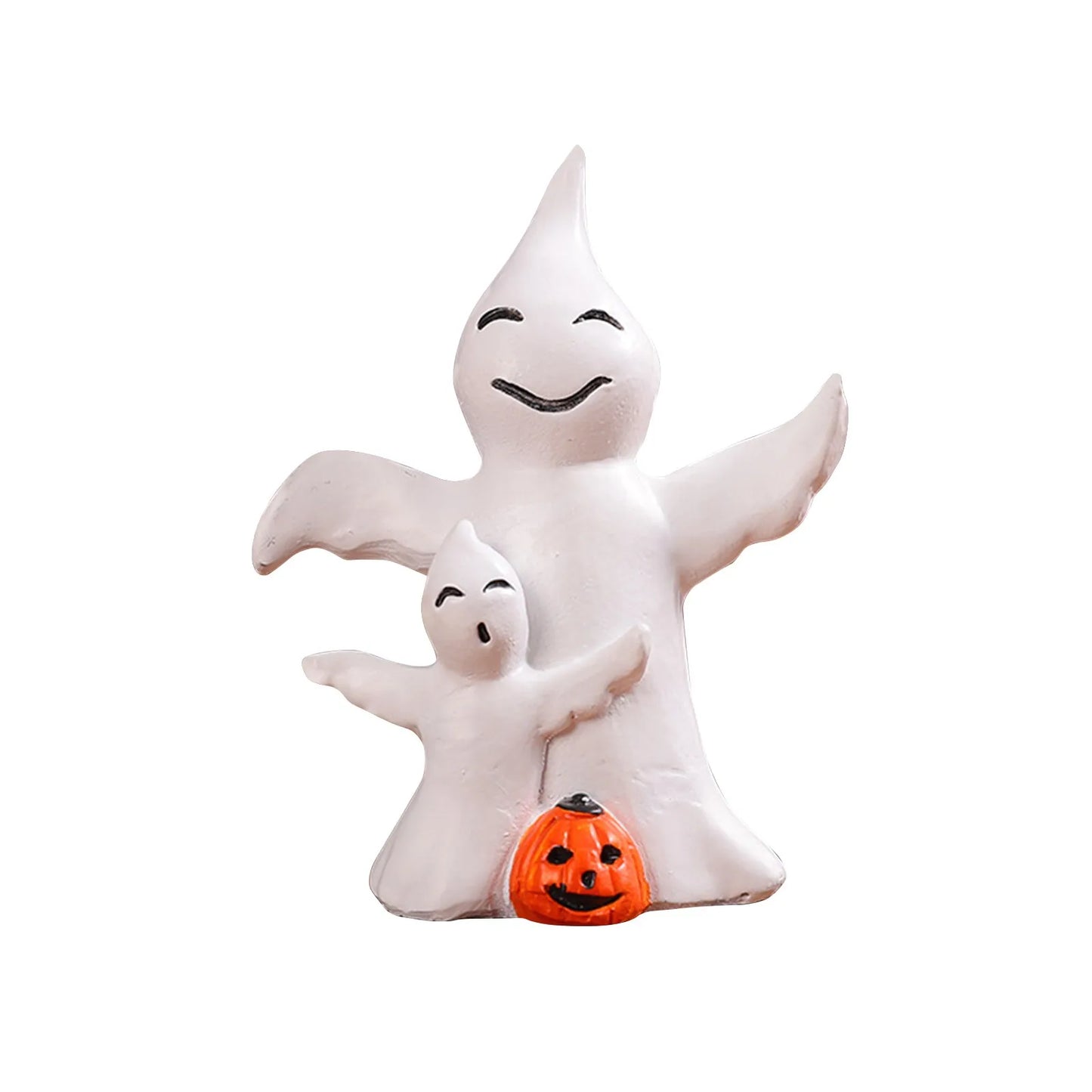 0709BA 2024 New Halloween Ghost Skulls Pumpkins Resin Ornament Halloween Home Desk Decorations