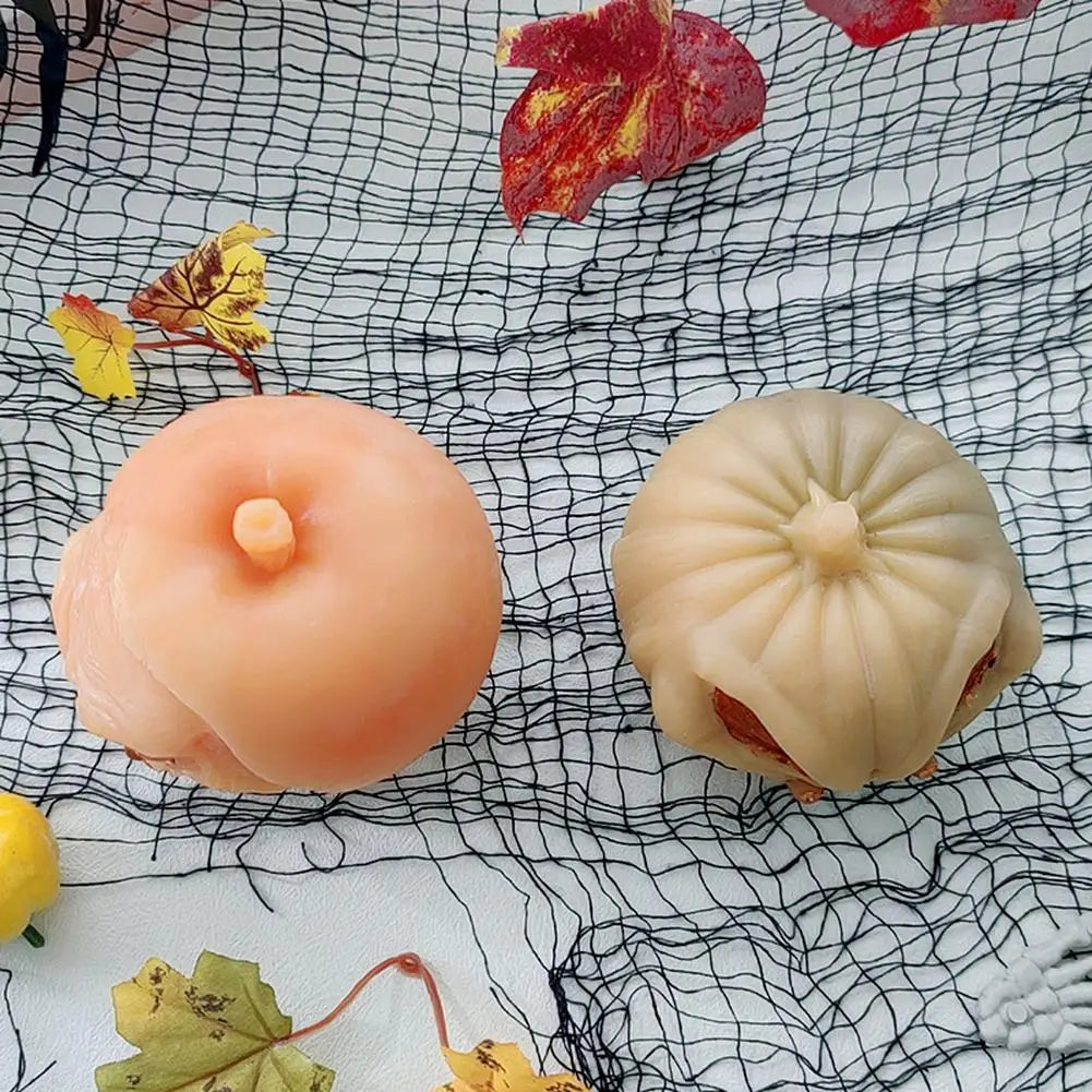 0709BA Halloween Pumpkin Candle Models Reusable Silicone Skeleton Skull Cast Halloween Home Decoration Tools For Resin Candle Ornament